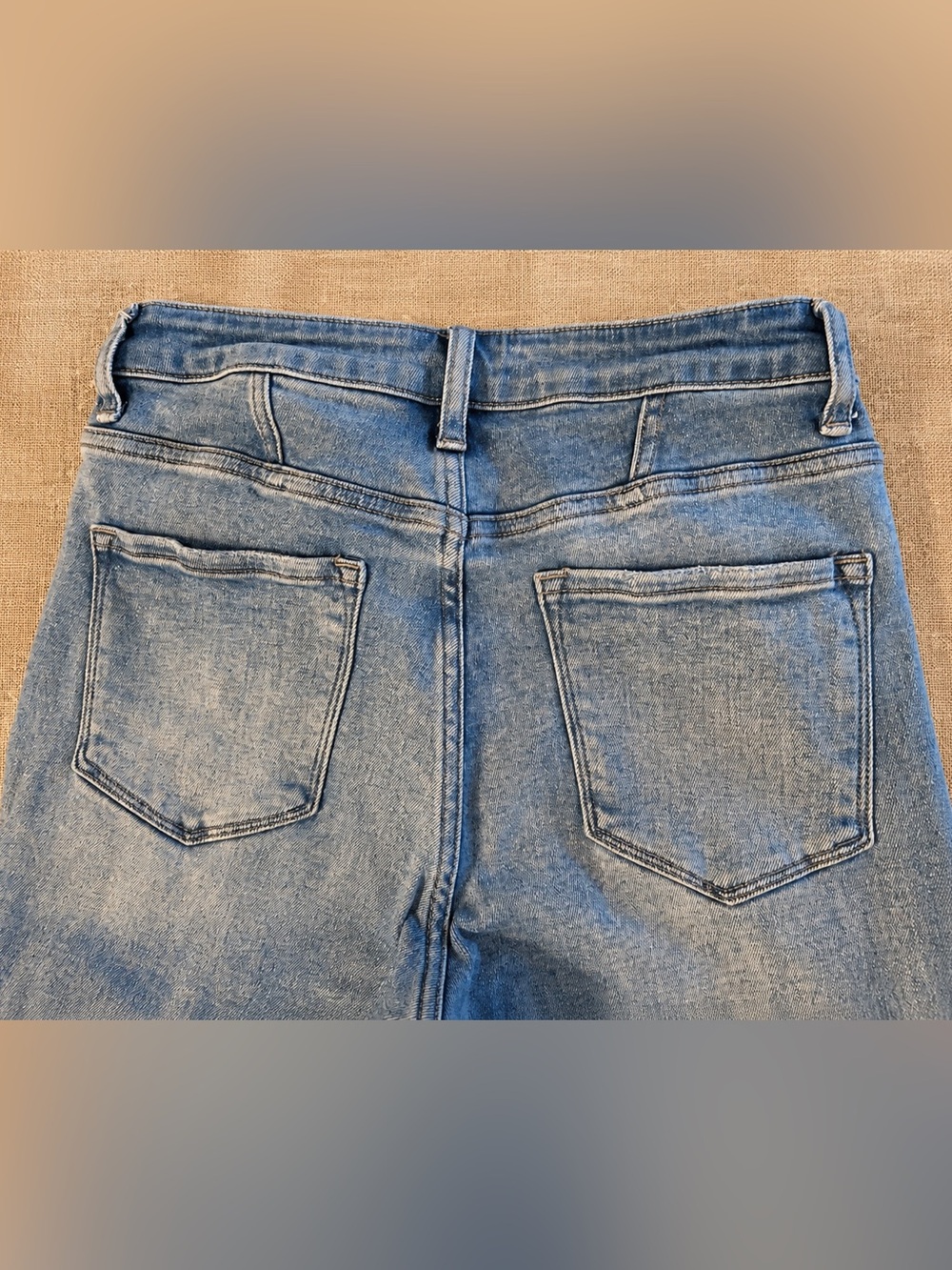 Flying Monkey Jeans Two-Tone High-Rise Super Flare Exposed Button Fly Boho Retro - Picture 6 of 16